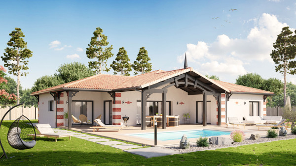 Maison neuve à Le Teich avec 3 chambres sur terrain de 650m2 - image 1