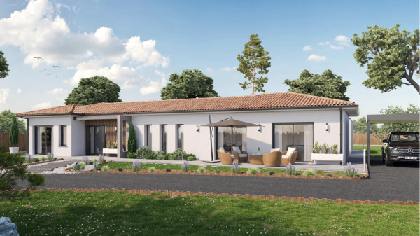 Maison neuve à Le Porge avec 4 chambres sur terrain de 653m2 - image 1