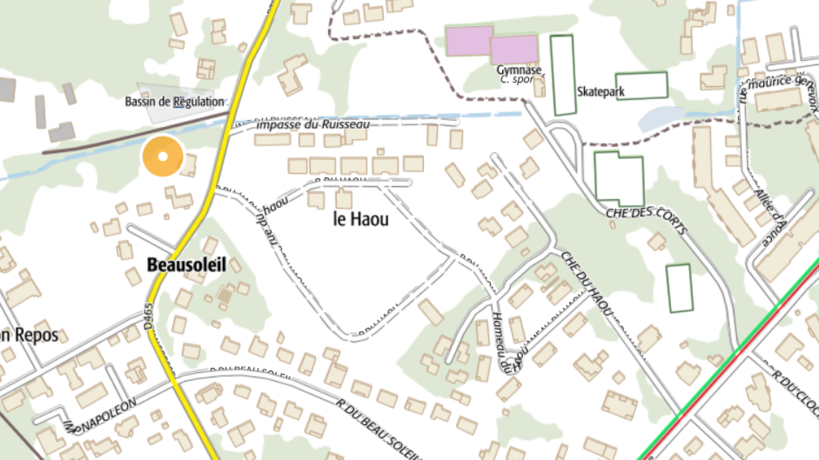 Terrain constructible de 584m2 à Bénesse-Maremne