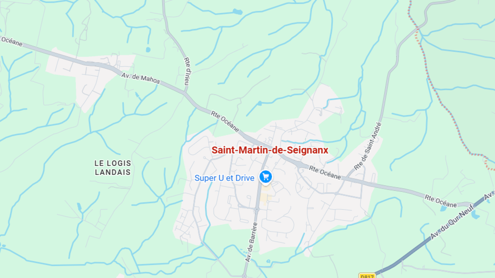 Terrain constructible de 879m2 à Saint-Martin-de-Seignanx