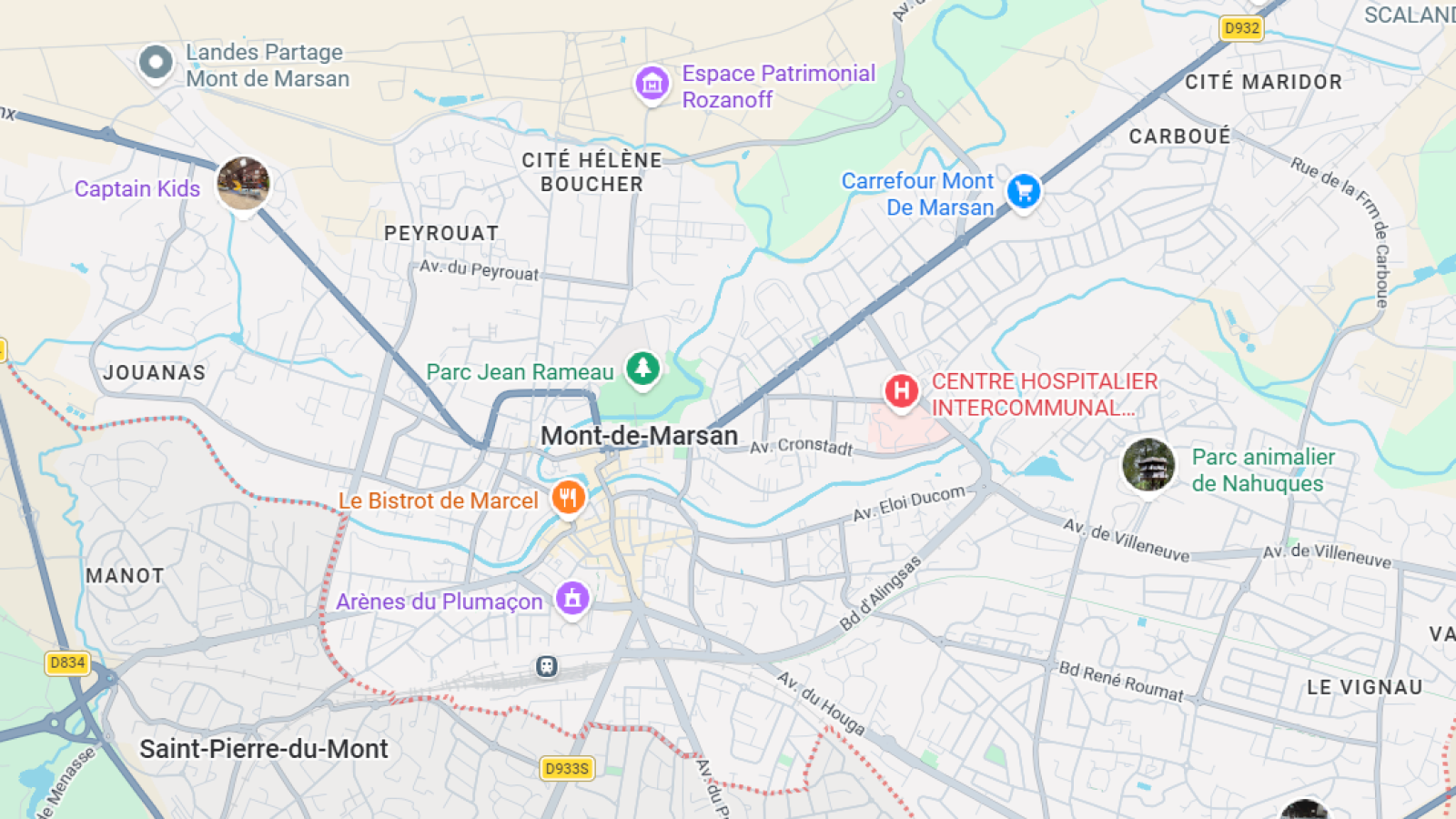 Terrain constructible de 450m2 à Mont-de-Marsan