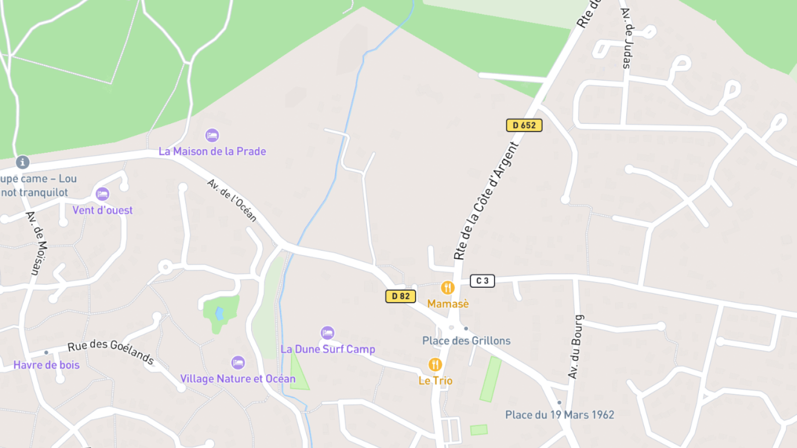 Terrain constructible de 565m2 à Messanges