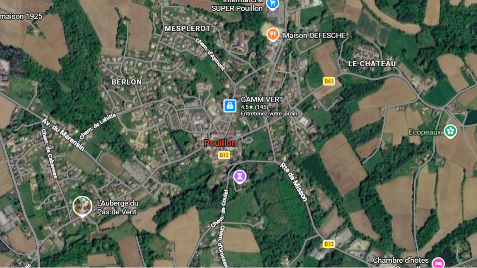 Terrain constructible de 2934m2 à Pouillon