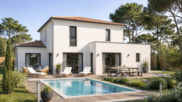 Maison neuve à Gujan-Mestras avec 4 chambres sur terrain de 840m2 - image 2